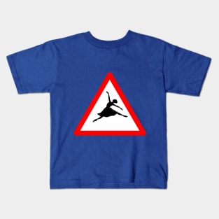 Ballerina Crossing Sign Kids T-Shirt